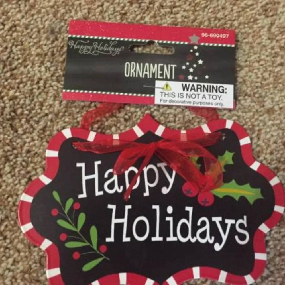 NEW bundle of 3 Happy Holidays Xmas ornaments